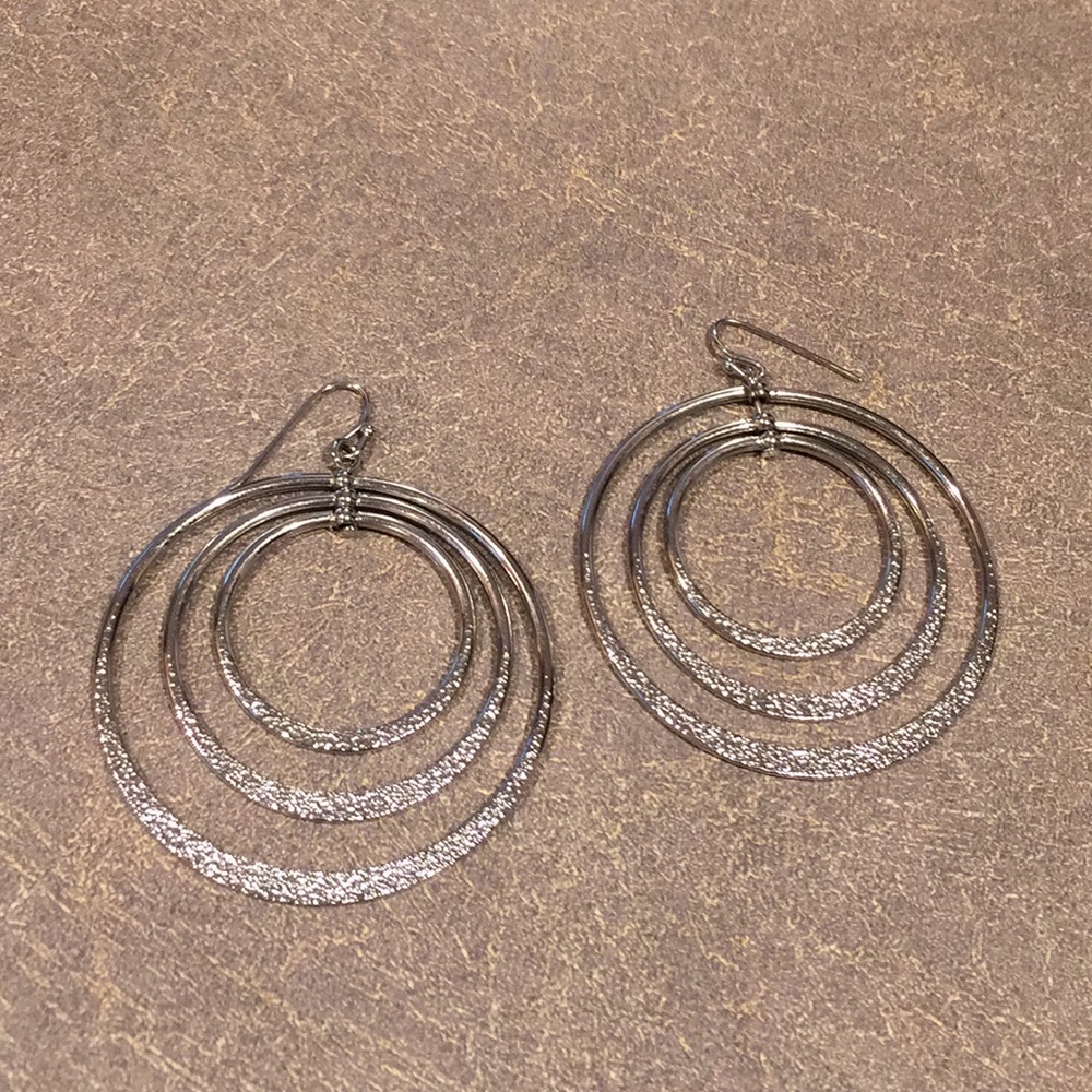 Cookie Lee Silver Hoop Earrings